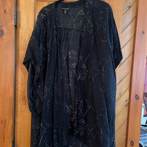 NWOT Eileen Fisher Constellations Printed Silk Tencel Kimono - Picture 7 of 10